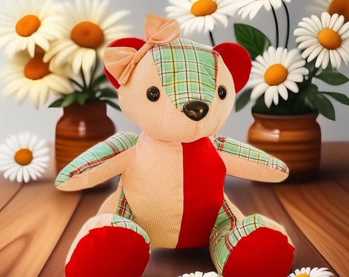 Memory Bear Melody • Memory teddy made from clothing • 31 cm • Personalized • with birth weight possible • Keepsake Bear • Memory bear
