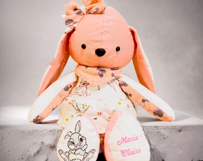 Memory Bunny • Memory teddy made from clothing • 27 cm • Personalized • with birth weight possible • Keepsake Bunny • Memory bear