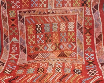 Tapis artisanal vintage unique marocain 85x140 cm