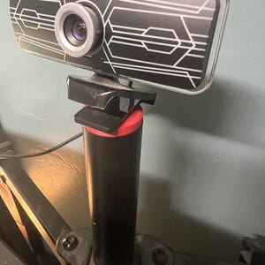 Webcam Mount for Monitor Stand – 3D Printed with 1/4-20 Thread Insert