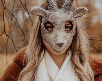 Goat Paper Mache Mask