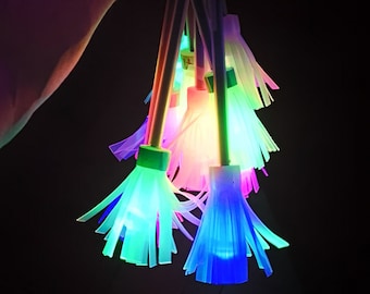 varitas LED con forma de flor y batería