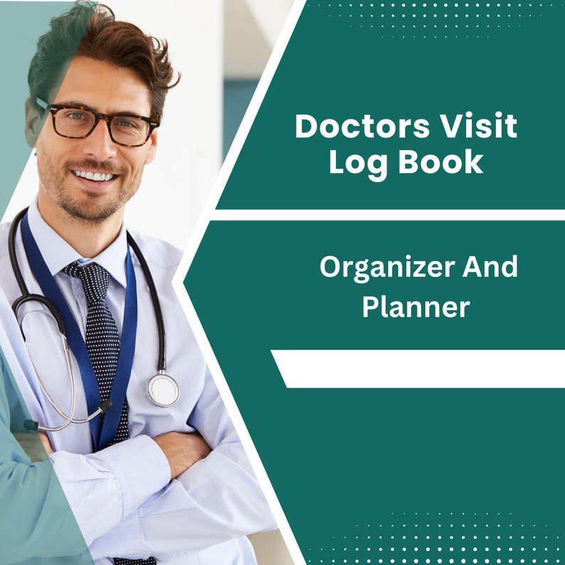 Printable Doctor Visit Tracker Doctor Visit Log Book Digital Download Patient Log Book KDP Print ...