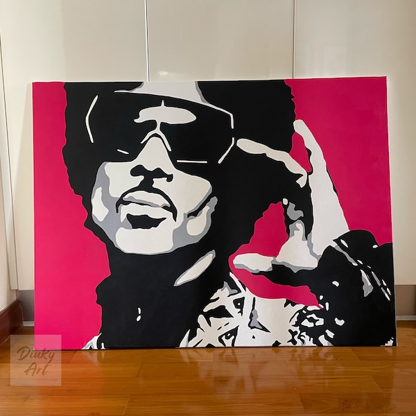 Prince Rogers Nelson Pop Art Painting Available Both as Prints and Original Hand Painted Oil on Canvas Perfect Gift for Rock Music Lovers