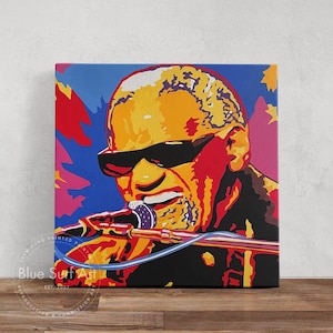 Soul Legend-Inspired Pop Art – Bold Colorful Wall Art, Hand-Painted Oil or Canvas Print, Iconic Music Vibe for Retro Decor Custom Size