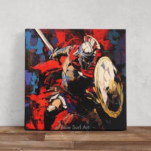 Handgemalte Gladiator Reproduktion Kundenspezifisches Öl auf Leinwand oder Drucke Wandkunst