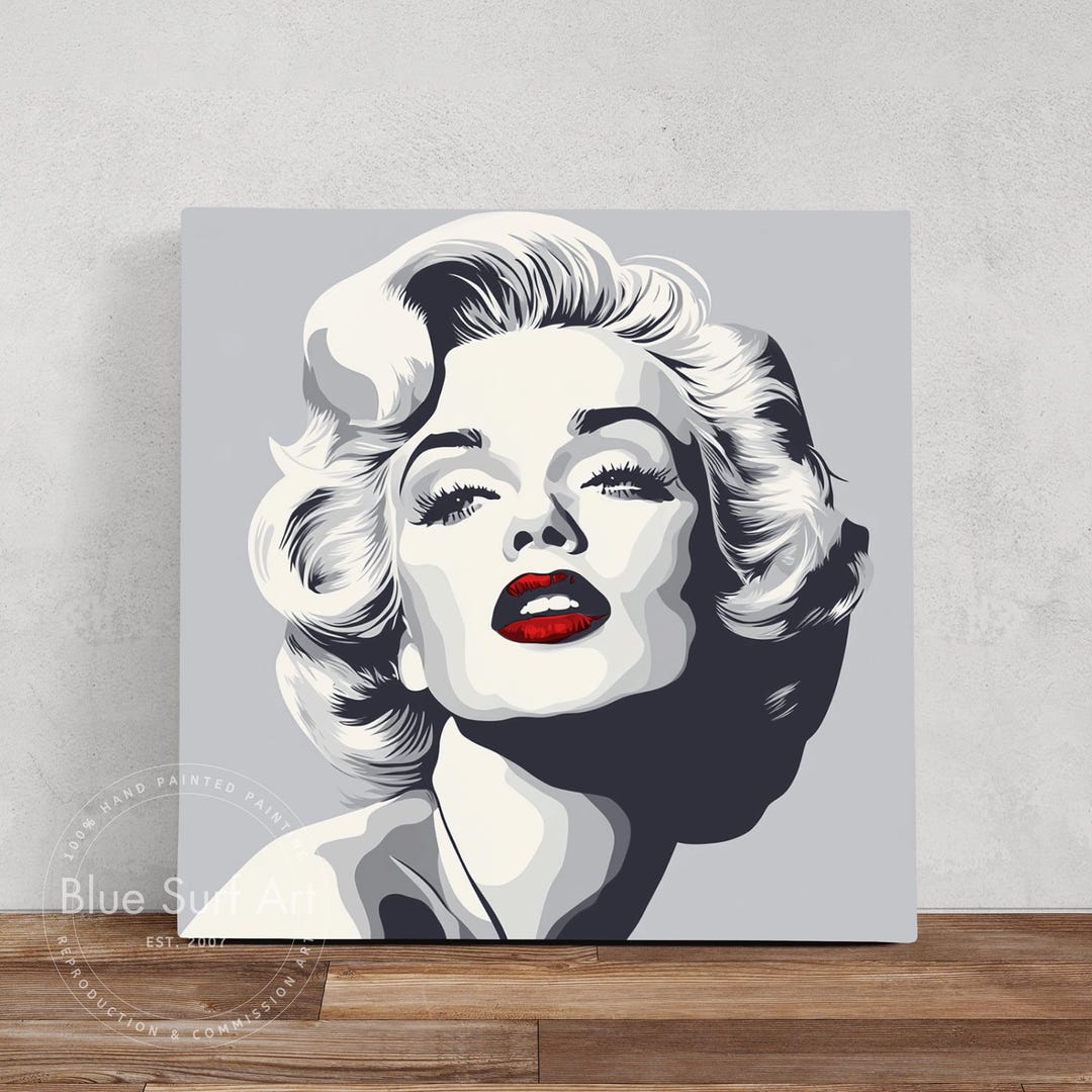 Marilyn Monroe Pop Art Canvas: Hand-painted Oil or Retro Print - Etsy