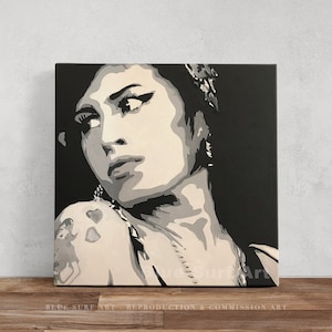 Retro Jazz Soul Pop Art Canvas – Iconic Diva-Inspired Wall Art in Vintage Style, Hand-Painted Oil on Canvas