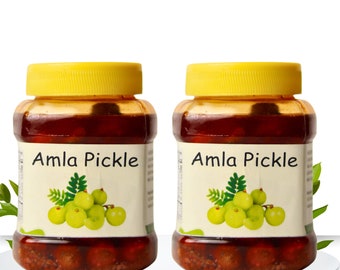 Set of 2 Handmade Spicy Amla Pickle (250g)| No Preservative | No additive | Bhagya's Recipe