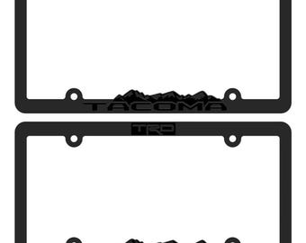 Marco de matrícula personalizado para Toyota Racing Development Tacoma TRD 2 Blackout