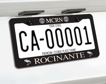 MCRN Rocinante Sci Fi Black License Plate Frame