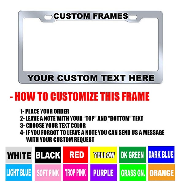 Mirror With License Plate Frame Etsy