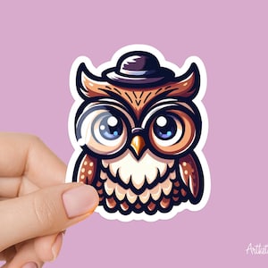 Smart Owl Sticker – Cute and Clever Owl Decal for Laptops, Notebooks, and More
