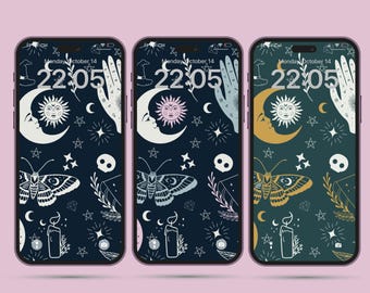 Witchcraft Phone Wallpaper: Spooky Halloween Digital Backgrounds (PNG)