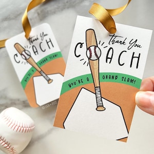 Baseball Geschenkanhänger, Saisonende druckbare Karte, You 're a Grand Slam, Softball Tee Ball Team für Kinder, handgezeichnetes Etikett PDF