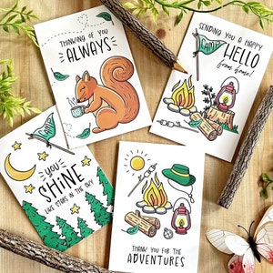 Camp Card Bundle Set zum Ausdrucken, Briefe an Kinder im Camp, Hallo von zu Hause aus, danke Camp Counselor Note, die an Sie von den Eltern denken