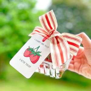 Étiquettes cadeaux imprimables pour professeur, carte de remerciement aux fraises choisies par un meilleur professeur, étiquettes cadeaux de fin d'année pour la classe, thème des fruits
