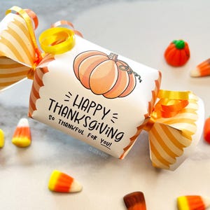 Thanksgiving Treat Box Bundle Printable, Turkey Pumpkin Dinner Cracker ...