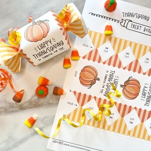 Thanksgiving Treat Box Bundle Printable, Turkey Pumpkin Dinner Cracker ...
