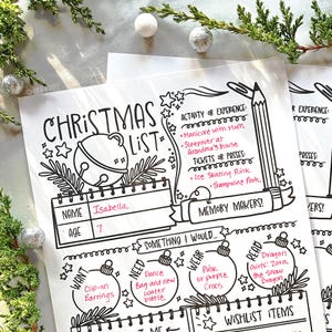 Weihnachten Wunschliste zum Ausdrucken, Malseite Wunschliste, Arbeitsblatt für Geschenkideen für Kinder, Über mich Wichtel Checkliste, Wollen Brauchen Tragen PDF lesen