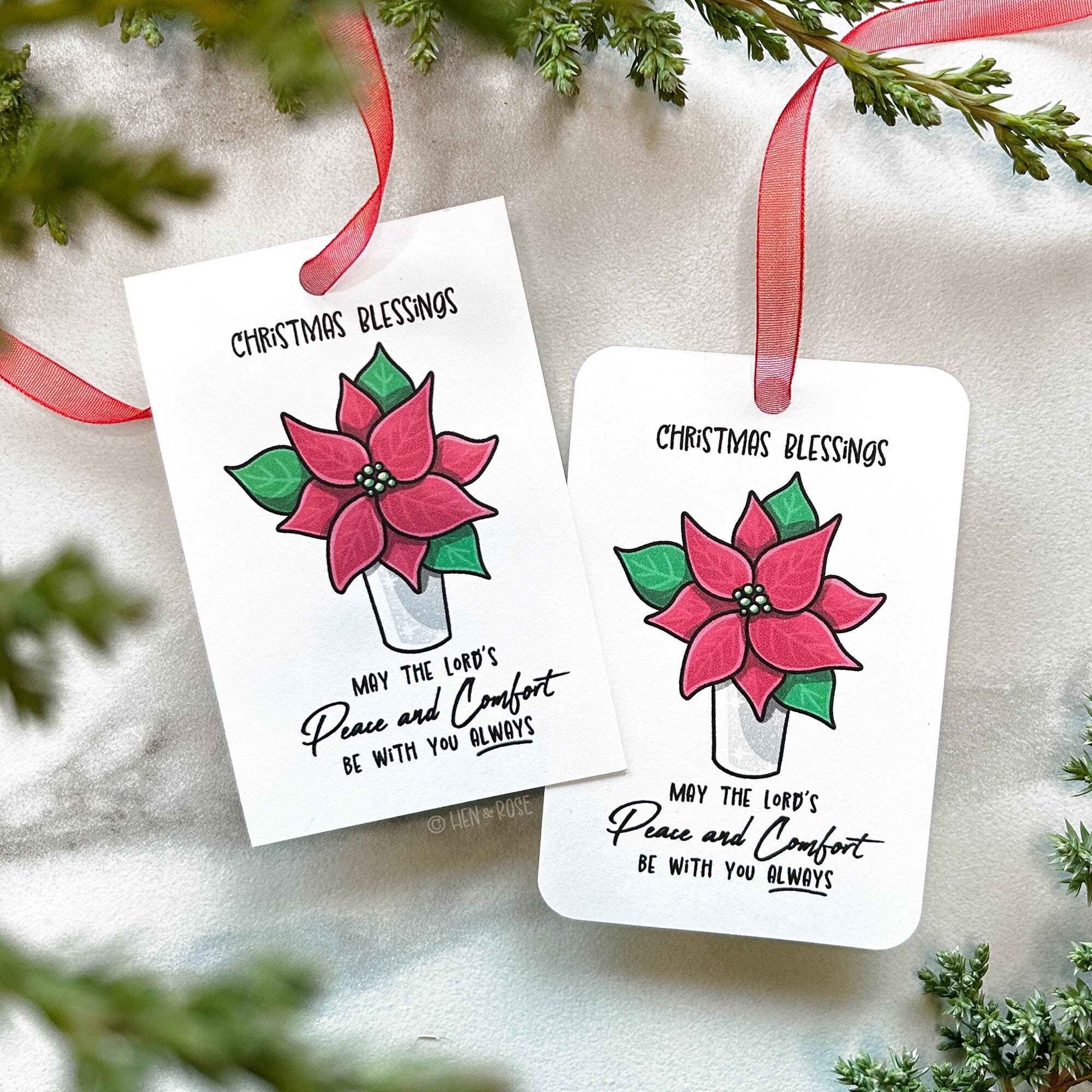 30 Beautiful Christmas Flower Arrangements for a Blooming Holiday: Festive Floral Ideas to Brighten Your Home 16 Christmas Blessing Tag, Potted Poinsettia Flower, Dinner Table Place…