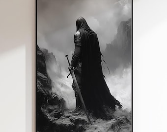 Medieval Knight Art Poster | Wall Decor | Canvas, Acrylic Glass, Alu-Dibond (without frame)
