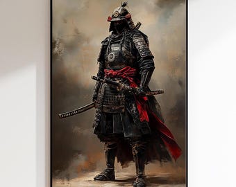 Japan "Glorious Samurai" Art Poster | Wall Decor | Canvas, Acrylic Glass, Alu-Dibond (without frame)