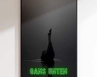 Funny wall art as a poster print, canvas, acrylic glass & aluminum Dibond – Goose Humorous animal art for your home