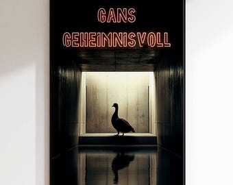 Funny wall art as a poster print, canvas, acrylic glass & aluminum Dibond – Goose Humorous animal art for your home