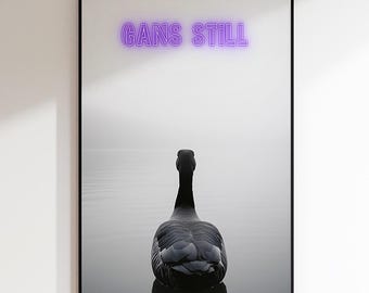 Funny wall art as a poster print, canvas, acrylic glass & aluminum Dibond – Goose Humorous animal art for your home