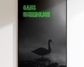 Funny wall art as a poster print, canvas, acrylic glass & aluminum Dibond – Goose Humorous animal art for your home