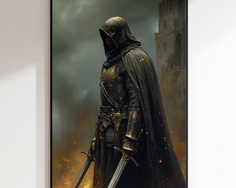 Knight "The Knight" Art Poster | Wall Decor | Canvas, Acrylic Glass, Alu-Dibond (without frame)