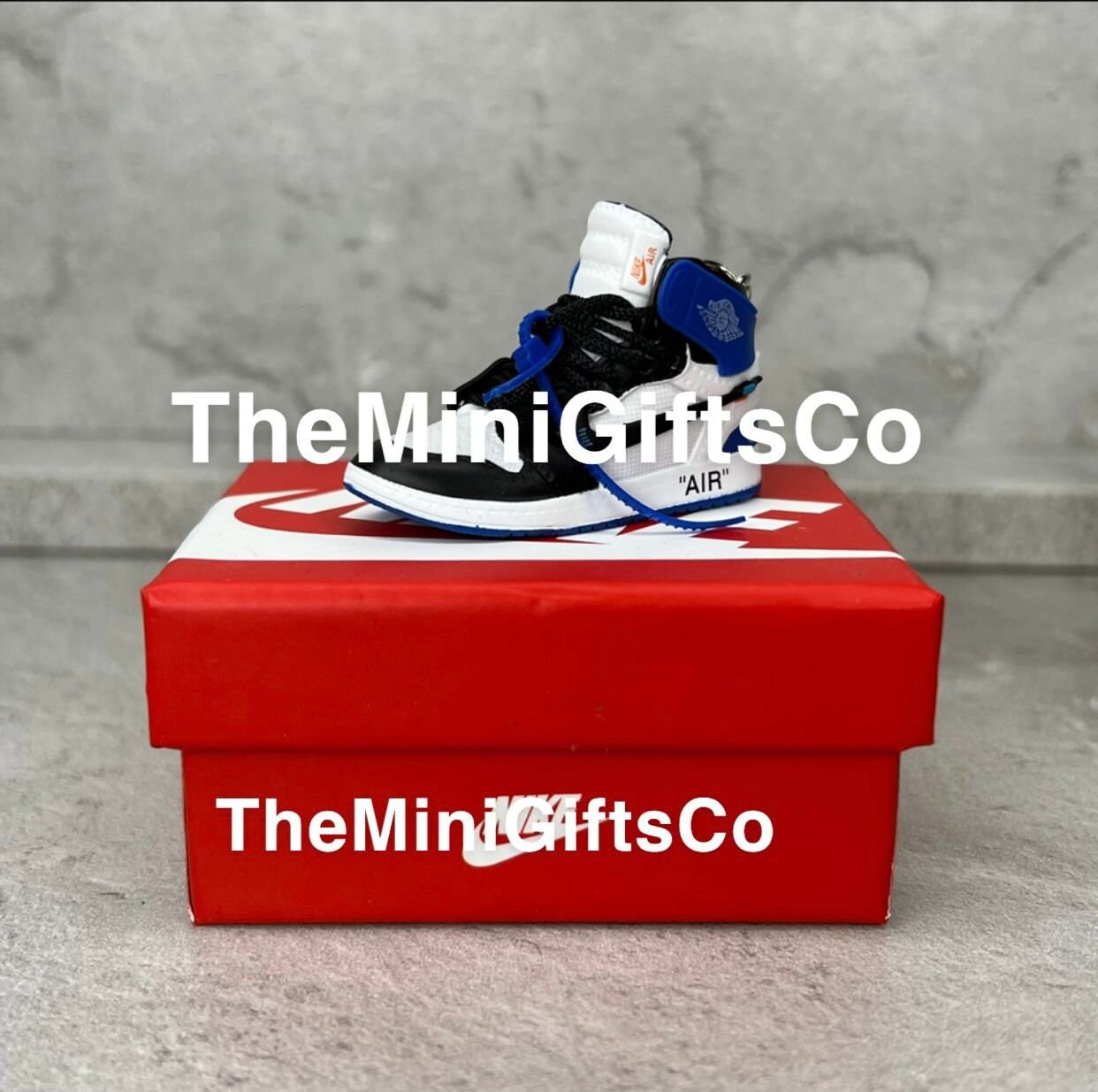 Mini Jordan Retro 1 Blue White WITH BOX Sneaker 3D Shoe Etsy UK
