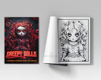 Kleurboek Creepy Dolls: horrorkunst voor volwassenen en tieners