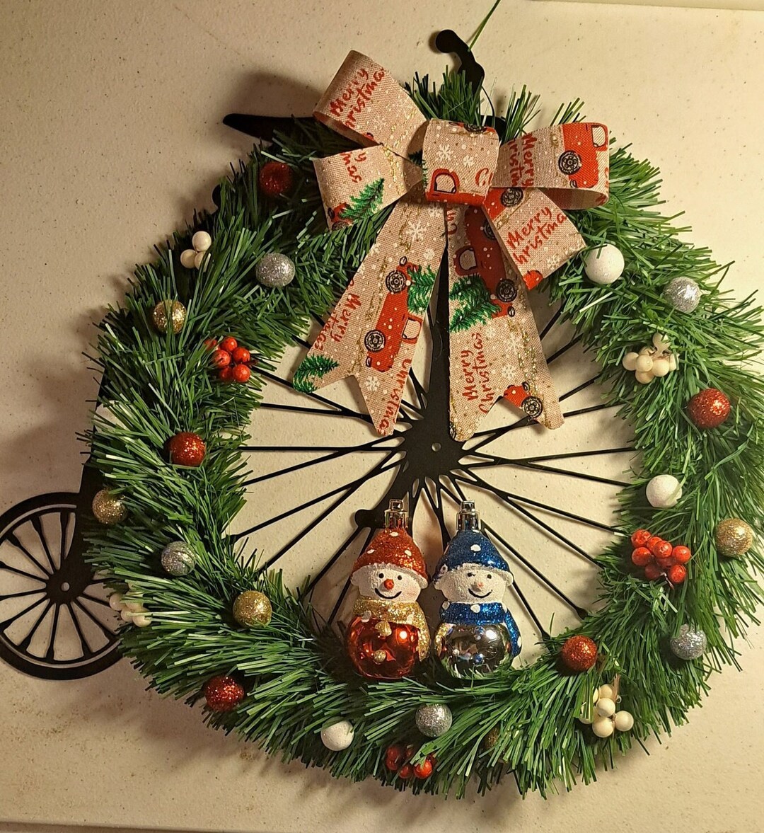 big-wheel-bike-wreath-wreath-christmas-wreath-bike-wreath-etsy