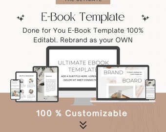 Ultimate E-Book Template. Fully editable|PLR Ebook Template Canva | Book Canva Template| Lead Magnet | Course Creator Template