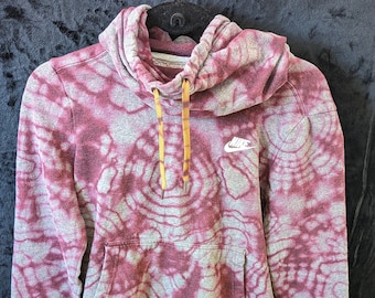 Nike omgekeerde tie-dye hoodie met col