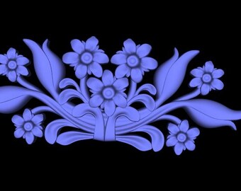 CNC彫刻用の花束STLファイル