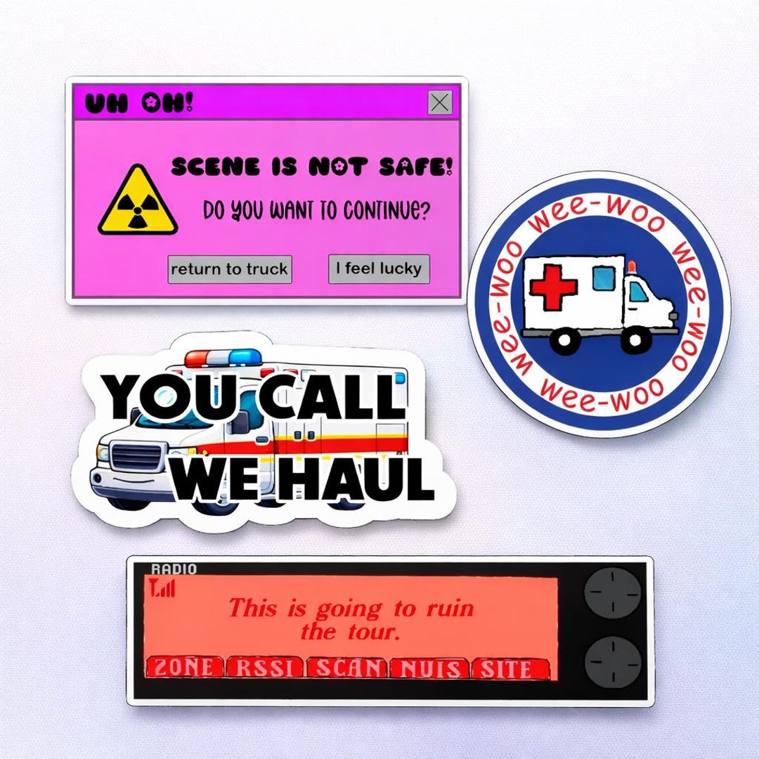 Funny EMS Sticker Pack | Paramedic Humor Vinyl Bundle (waterproof) - Etsy
