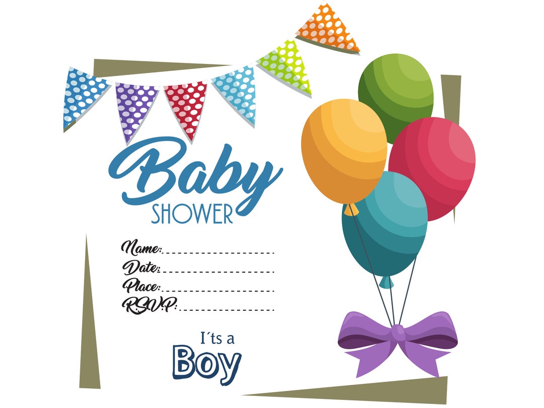 Editable Baby Shower Invitation Template Baby Shower Invite Etsy