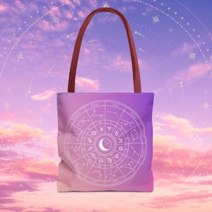 Astrology/Zodiac Tote Bag with multiple hand colors image 6