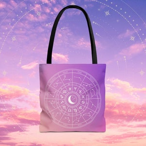 Astrology/Zodiac Tote Bag with multiple hand colors image 1