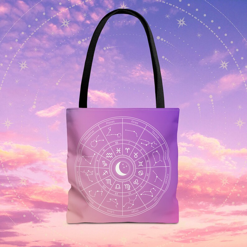 Astrology/Zodiac Tote Bag with multiple hand colors image 1