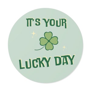Lucky day Vinyl Stickers | Luck and Good Fortune Shamrock | St. Patrick&#39;s day sticker | Irish Clover