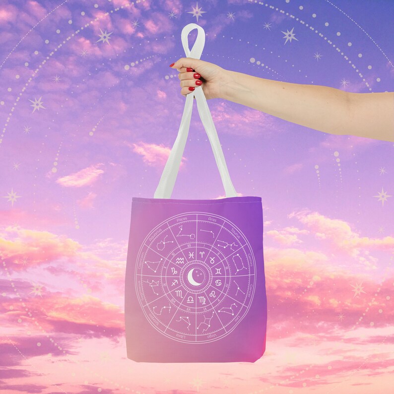Astrology/Zodiac Tote Bag with multiple hand colors image 4