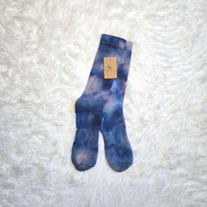 Size 6-12 Unique Hand Dyed Socks, Colorful Socks, Unisex Crew Socks, Tie Dye Socks, Unisex Socks, Vintage Socks, Adult Socks, Boho Socks