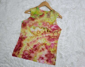 Hand Dyed Tank Top, Size M, Cotton Sleeveless Summer Top