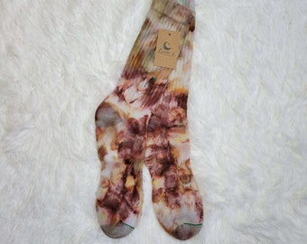 Size 6-12 Unique Hand Dyed Socks | Colorful Socks | Unisex Crew Socks | Tie Dye Socks | Unisex Socks