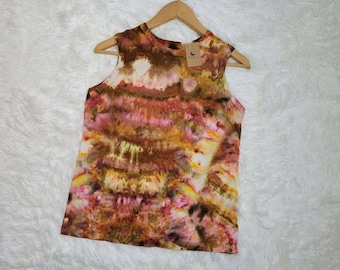 Hand-Dyed Tie Dye Tank Top, Size M, 100% Cotton
