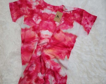 Hand Dyed Kids T-shirt, Size 8, Unique Tie Dye Design